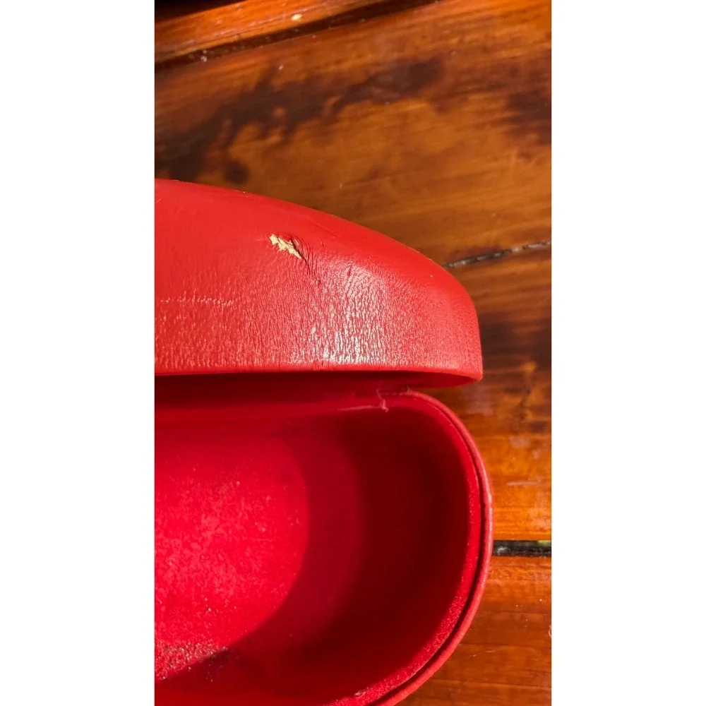 Valentino Red Hard Shell Sunglasses Case Eyewear‎ Holder